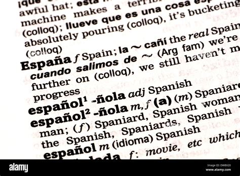 english definition of spanish words.